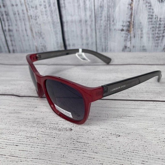 London Fog Red/Burgundy Frame (Shiny) Fashion Sunglasses NWT - Picture 4 of 4